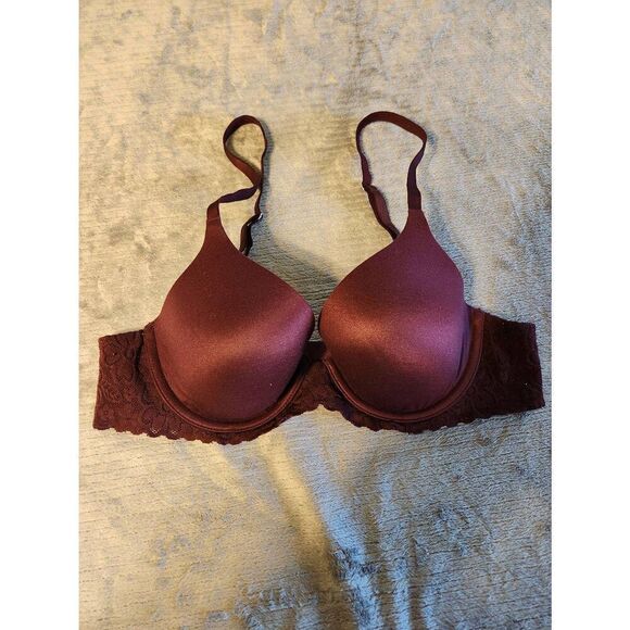AERIE SIZE 34B Sunnie Maroon Wine Full Coverage Bra - Picture 1 of 3